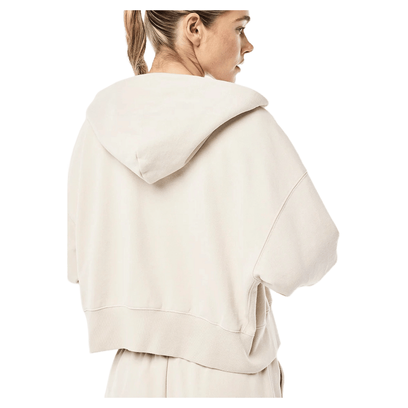 Back view of the PE NATION Adventure Zip Through Cloud Jumper,  26/27 Womens's model