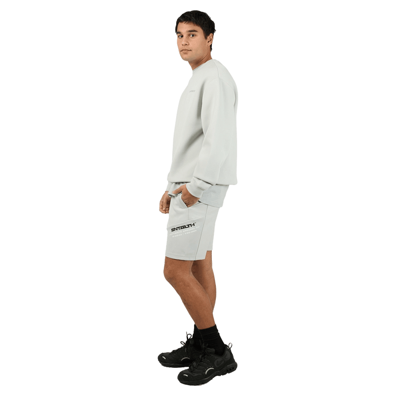 Full-body side  view of the St. Goliath Sensor Crew in Grey colourway, men's model