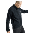 Front view of the Burton Cinder Full-Zip Fleece in True Black colourway, unisex's model