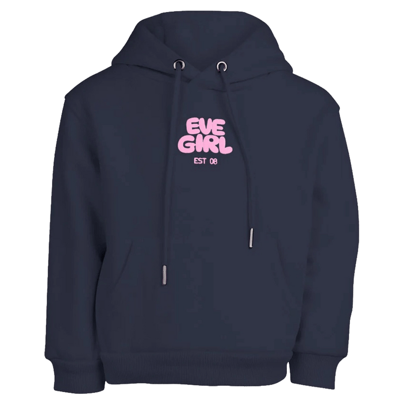 Main view of the Eve Girl Sport Club Hoodie in Navy colourway, girls's model