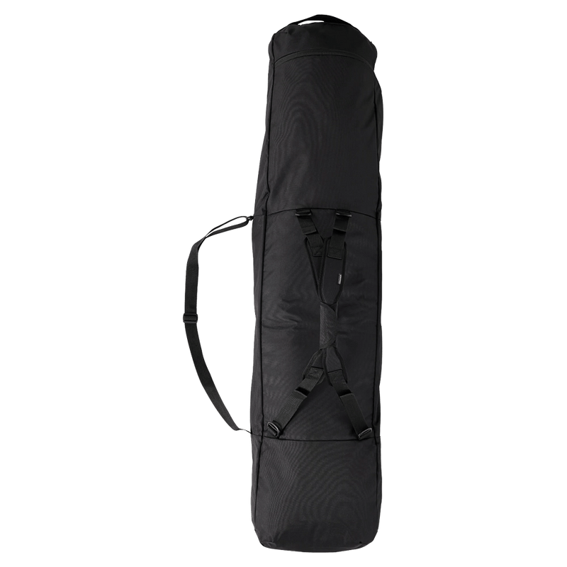 Back view of the Burton Commuter Space Sack SB Bag in True Black colourway, unisex's model
