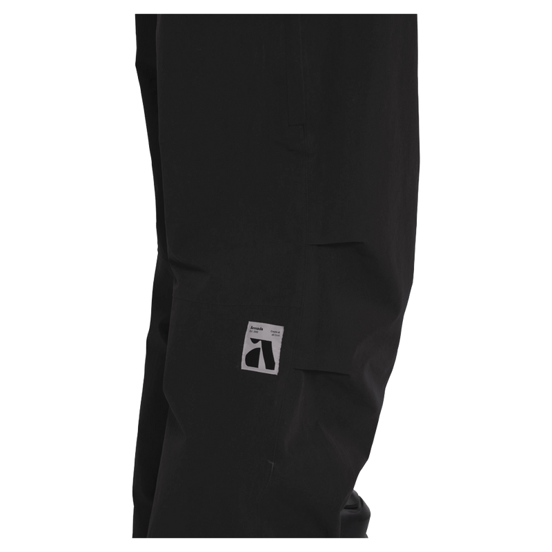 Close view of the Armada Chairman 2L Pants in Black colourway, unisex's model