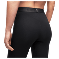 Detail view of a Woman wearing the Lightweight thermal bottoms from Le Bent in Black