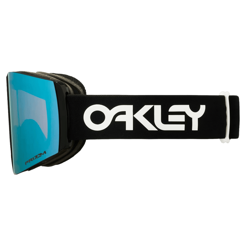 Side view of the Oakley Fall Line XL Goggles in F. Pilot Black, Prizm Sapphire lens, unisex model