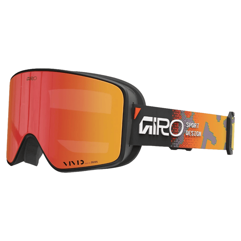 Main view of the Giro Method II Goggles in Pixel Drift Orange, Ember lens, unisex model