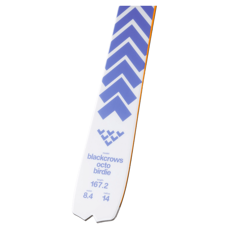 Tail view of the Black Crows OCTO BIRDIE Skis,  26/27 unisex's model