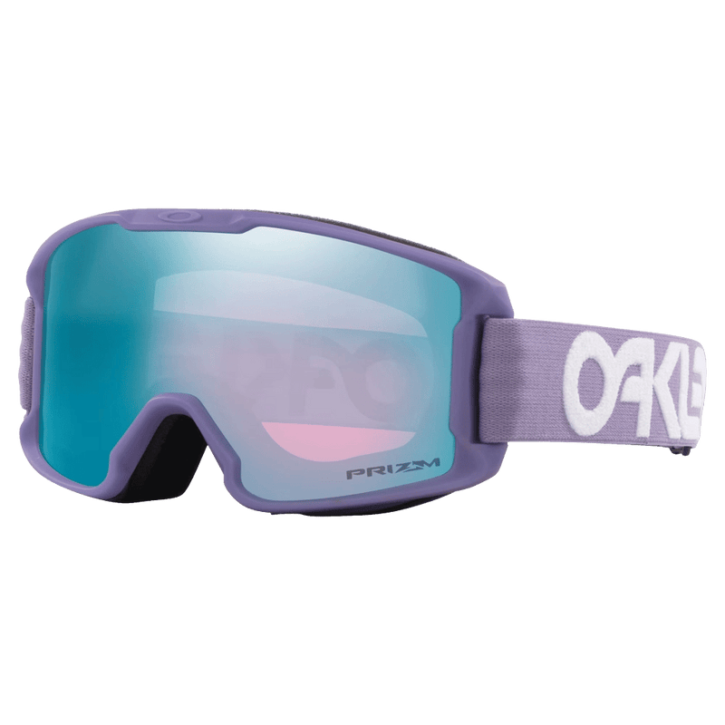 Main view of the Oakley Line Miner XS Goggles in Lilac, Prizm Sapphire lens, kids model