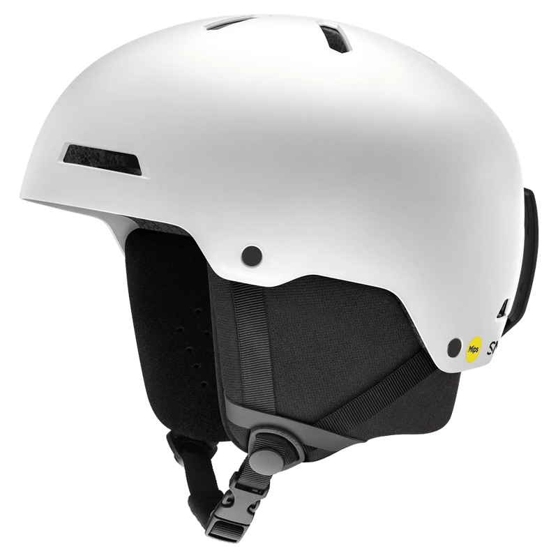 Main view of the Smith Rodeo Jr. MIPS Helmet in Matte White colourway, kids's model