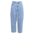 Main view of the Eve Girl Emily Barrel Jean in Blue colourway, kids's model