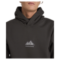 Front close view of man wearing the Billabong Shoreline Pullover Jumper in Charcoal