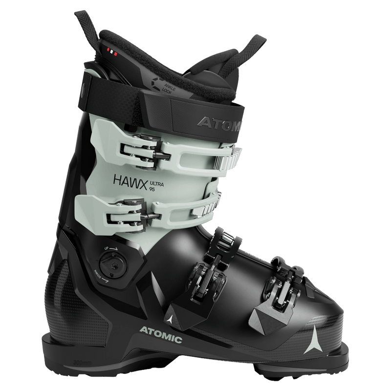 Side view of the Atomic Hawx Ultra 95 Ski Boots - Womens in Sage