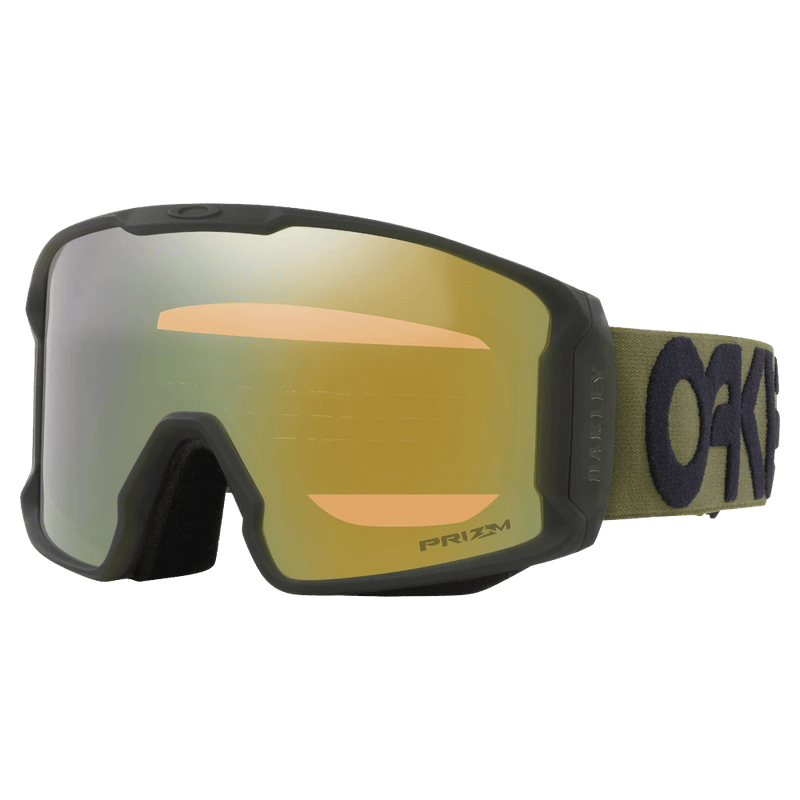 Main view of the Oakley Line Miner XL Goggles in Dark Bush, Prizm Sage Gold lens, unisex model
