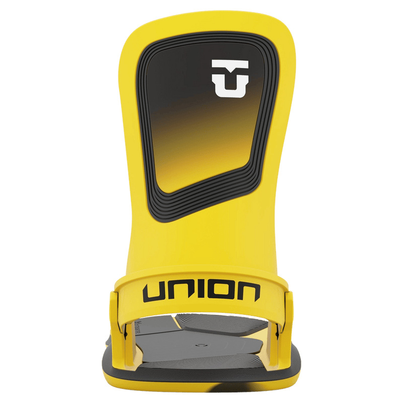 Yellow Union Ultra Snowboard Bindings High back view