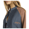 Side view of women wearing the Billabong OG Real Jacket - Womens in Stormy