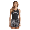 Front view of a girl wearing the Lost On You Swim Volley - Kids from Billabong in Black.