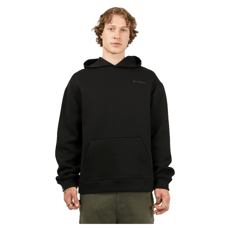Front view of the St Goliath Sensor Hoodie in Black colourway, men's model
