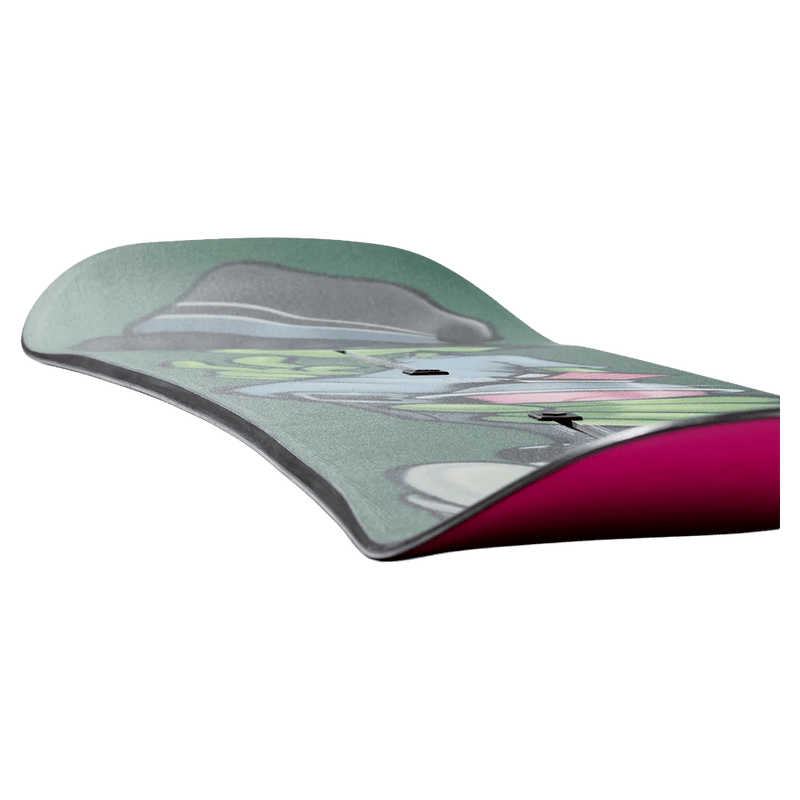 Camber view of the Burton Good Company Alien Snowboard,  26/27 unisex's model