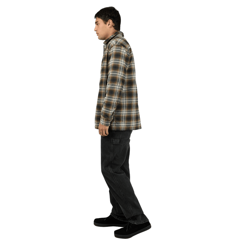 Full-body side  view of the St Goliath Floyd Shaket in Multicoloured colourway, men's model