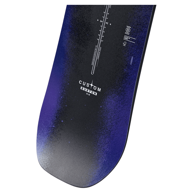 Nose view of the Burton Custom Faded Snowboard,  26/27 men's model
