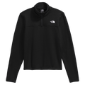 Product front view of The North Face Cedar Trail Grid Fleece ¼ Zip Jacket for Women in Black