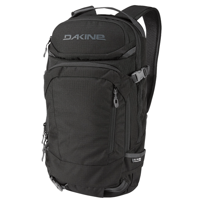 Main view of the Dakine Heli Pro 20L Backpack in BLACK colourway, unisex's model