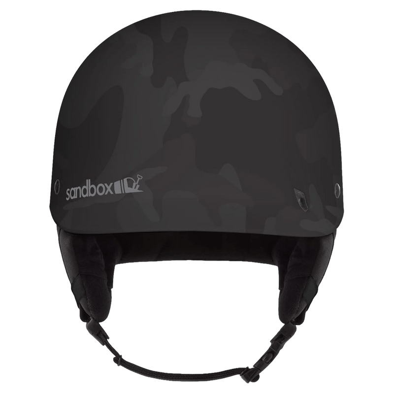 Front view of the Sanbox Classic 2.0 MIPS Helmet in Black Camo colourway, unisex's model