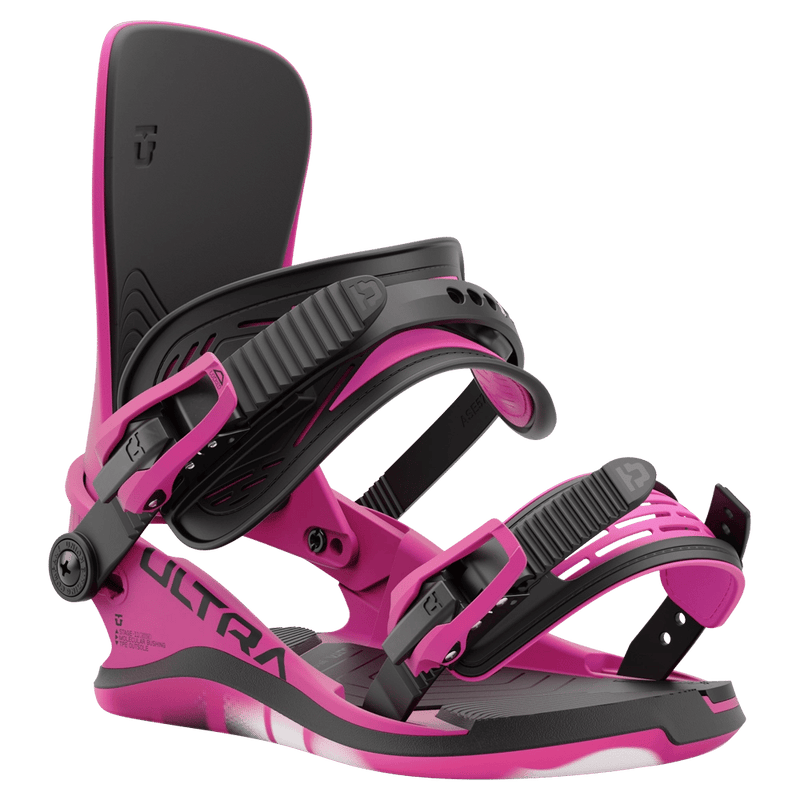 Hot Pink Union Ultra Snowboard Bindings - Womens Strap View