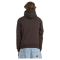 Back view of man wearing the Billabong Adiv Slant Pop Hoodie  in Chocolate