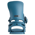 Back view of the Burton Cartel Bindings in Bluestone colourway, mens/unisex's model