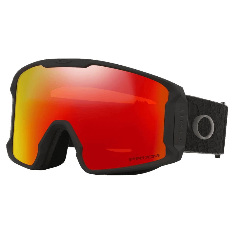 Main view of the Oakley Line Miner XL Goggles in Black Camo, Prizm Torch lens, unisex model