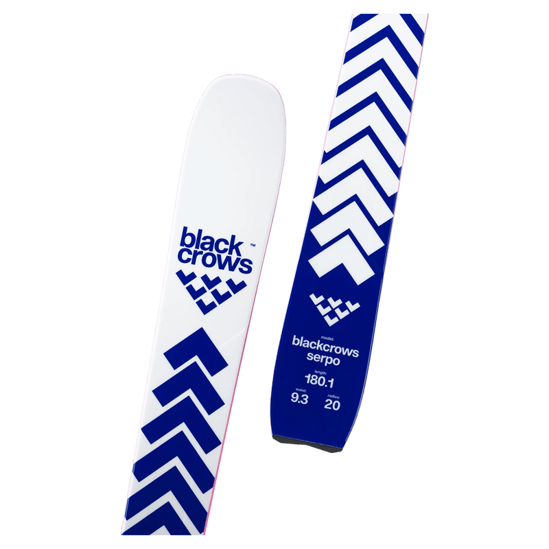 Close view of the Black Crows SERPO Skis,  26/27 unisex's model
