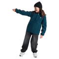 Full-body view of the Burton Cinder Anorak in Deep Emerald colourway, kids's model