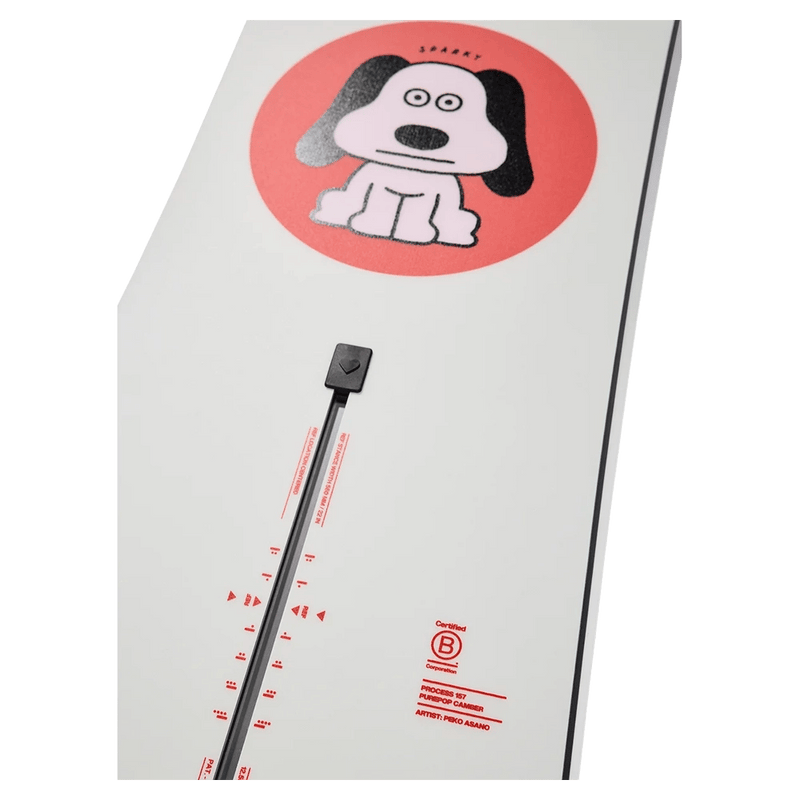 Close view of the Burton Process Good Dog Snowboard,  26/27 men's model