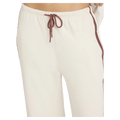 Front close view of women wearing the Billabong Back To It Trackpants - Womens in Salt Crystal