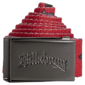 Buckle view of the Billabong Immortal Core Belt in Core Red