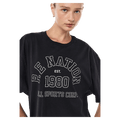Close view of the PE NATION Altitude Tee Washed Black Tee,  26/27 Womens's model