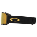 Side view of the Oakley Line Miner Pro XM Goggles in 50th, Prizm 24K and Iced lens, unisex model