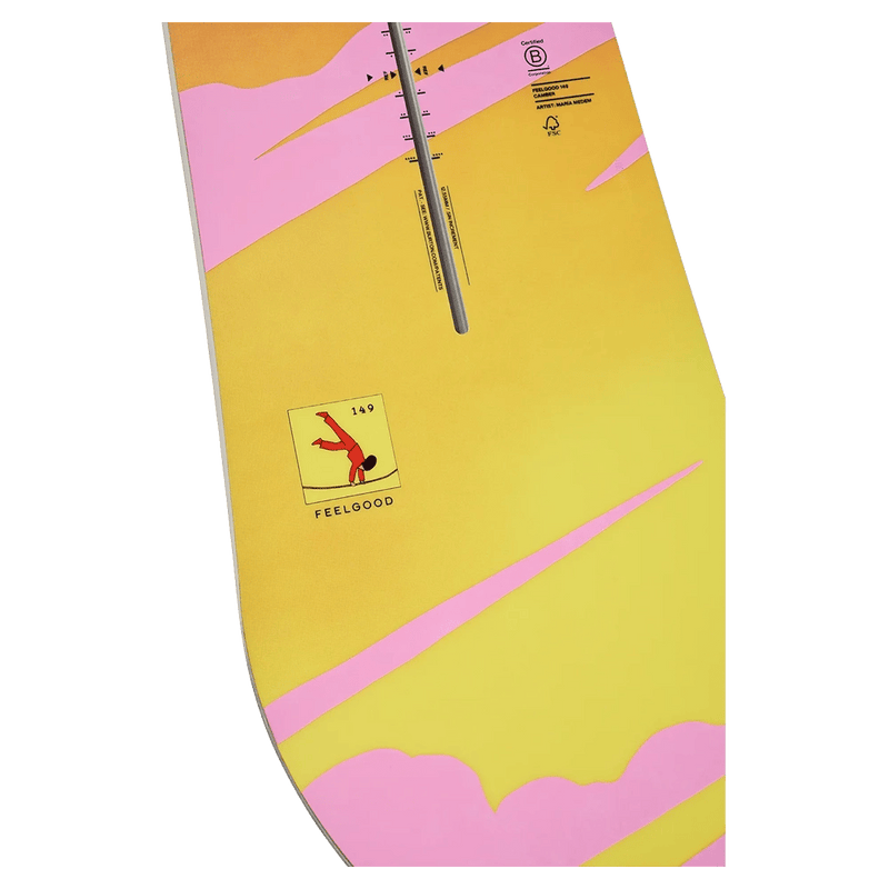Tail view of the Burton Feelgood Tight Rope Snowboard,  26/27 women's model