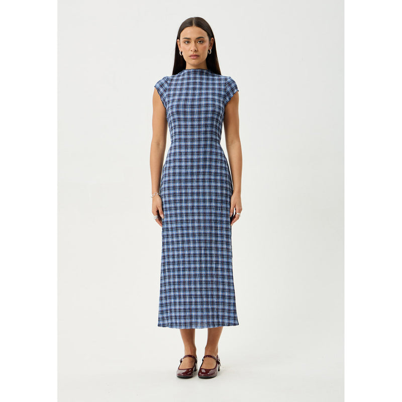 Afends Mountains Hemp Seersucker Midi Dress - Womens