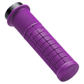 Main view of the One Up Thick Bike Grips in Purple colourway, unisex model