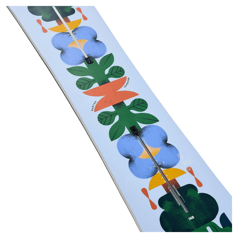 Top view of the Burton Yeasayer Flora Snowboard,  26/27 women's model