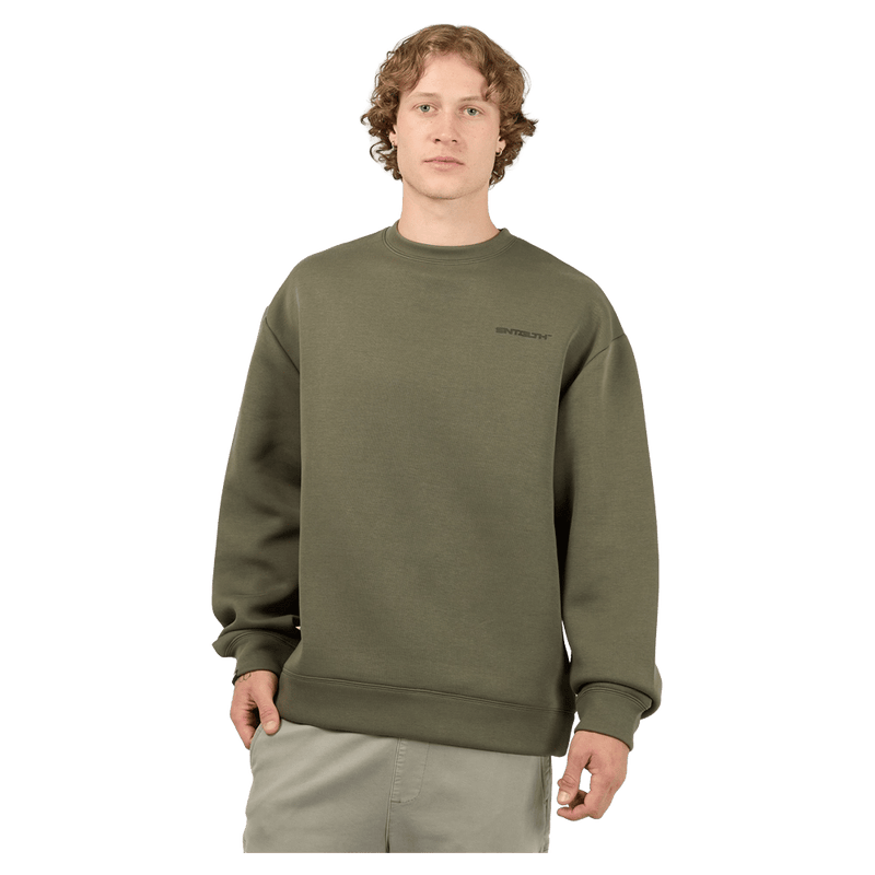 Main view of the St. Goliath Sensor Crew in Khaki colourway, men's model