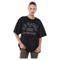 Main view of the PE NATION Altitude Tee Washed Black Tee,  26/27 Womens's model