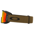 Side view of the Oakley Line Miner XL Goggles in Army Green Cord, Prizm Torch lens, unisex model