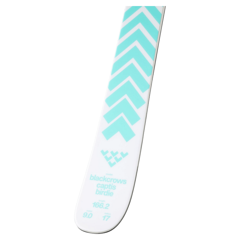 Tail view of the Black Crows CAPTIS BIRDIE Skis,  26/27 unisex's model