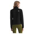 Rear view of a woman wearing The North Face Cedar Trail Grid Fleece ¼ Zip Jacket for Women in Black