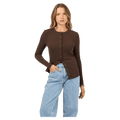 Button Up Long Sleeve Tee - Womens