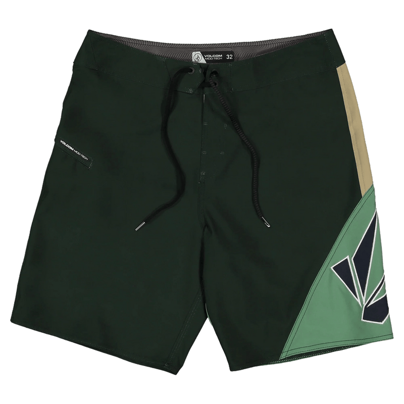 Main view of the Volcom Vee Bee Mod Short in Scarab colourway, men's model