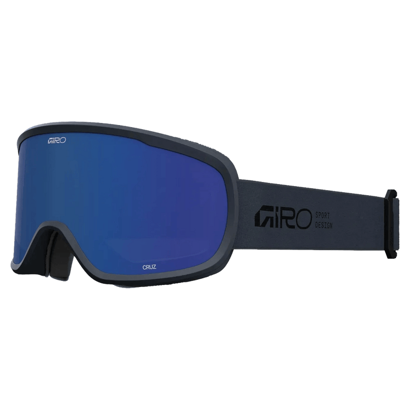 Main view of the Giro Cruz AF Goggles in Stacked Indigo, Grey Cobalt lens, unisex model
