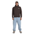 Front view of man wearing the Billabong Adiv Slant Pop Hoodie  in Chocolate